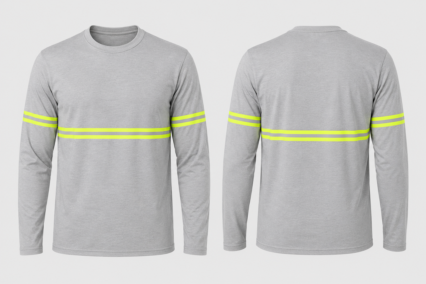 Camiseta manga larga con reflectivo personalizada a dos logos