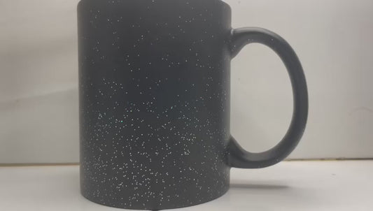 Taza Mágica Glitter Negra personalizada 11 Oz. – Color Make™